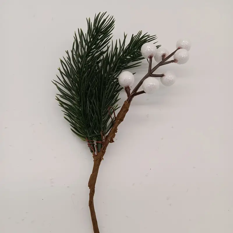 Christmas Berries Pine Branches Artificial Red Berry Pine - Temu