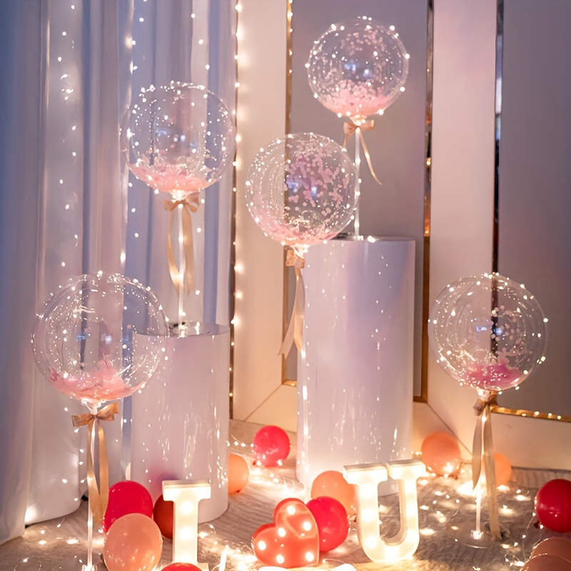 18 LED String Light Up Clear Creative Balloon Christmas Wedding