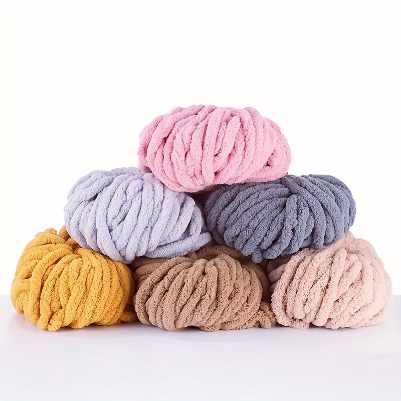 Storage Bag Chenille Chunky Wool Yarn, 250g Super Soft Coarse Wool Knitting  Blanket DIY Craft Hand Knitting : : Home & Kitchen