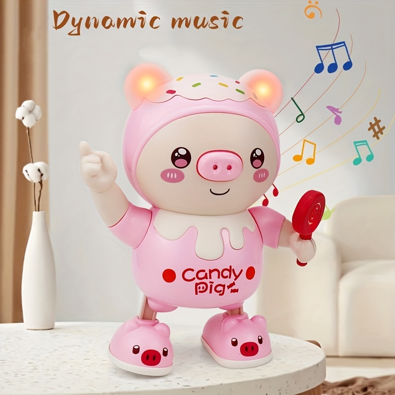 Electric Candy Little Cute Pig Sing Dance Children's Light - Temu