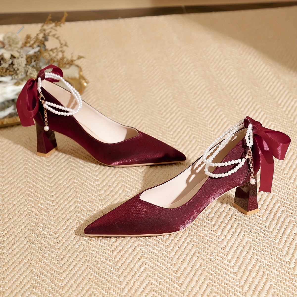 Womens maroon clearance heels