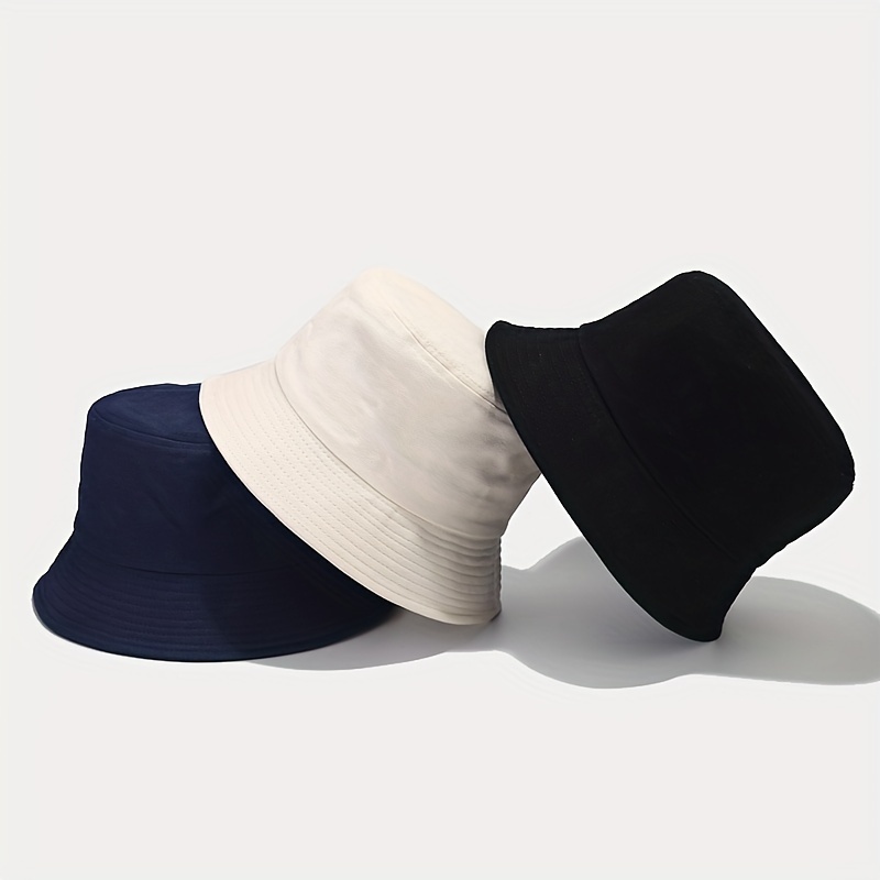 1pc Mens Simple Sun Protection Bucket Hat For Summer Outdoor