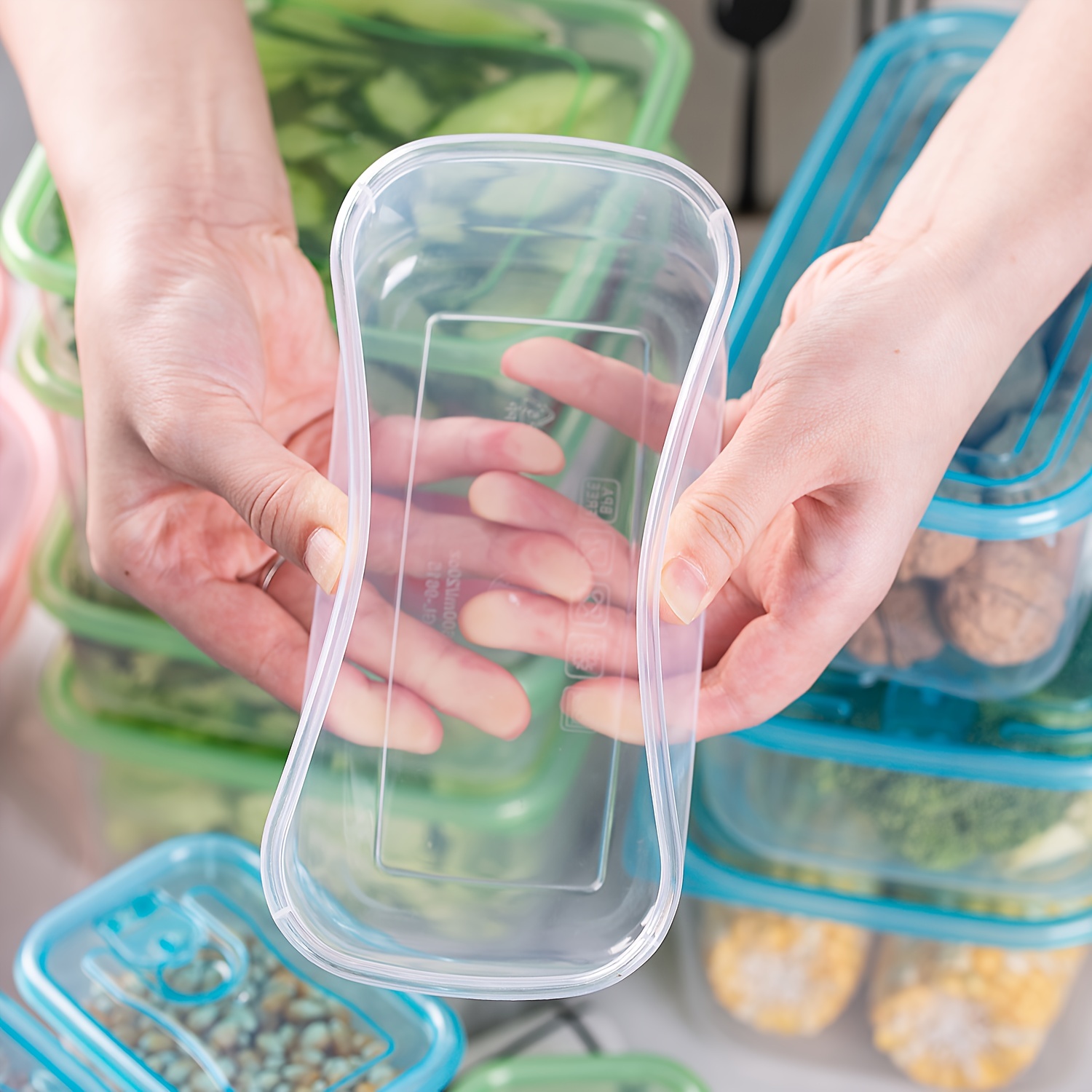 Kitchen Airtight Container Set, Food Grade Plastic Jars, Bpa Free  Refrigerator Fresh-keeping Box, Dishwasher Microwave Safe, Fruit Vegetable  Crisper, Dumpling Meat Eggs Ginger Garlic Green Onion Food Storage  Containers, Home Kitchen Utensil 