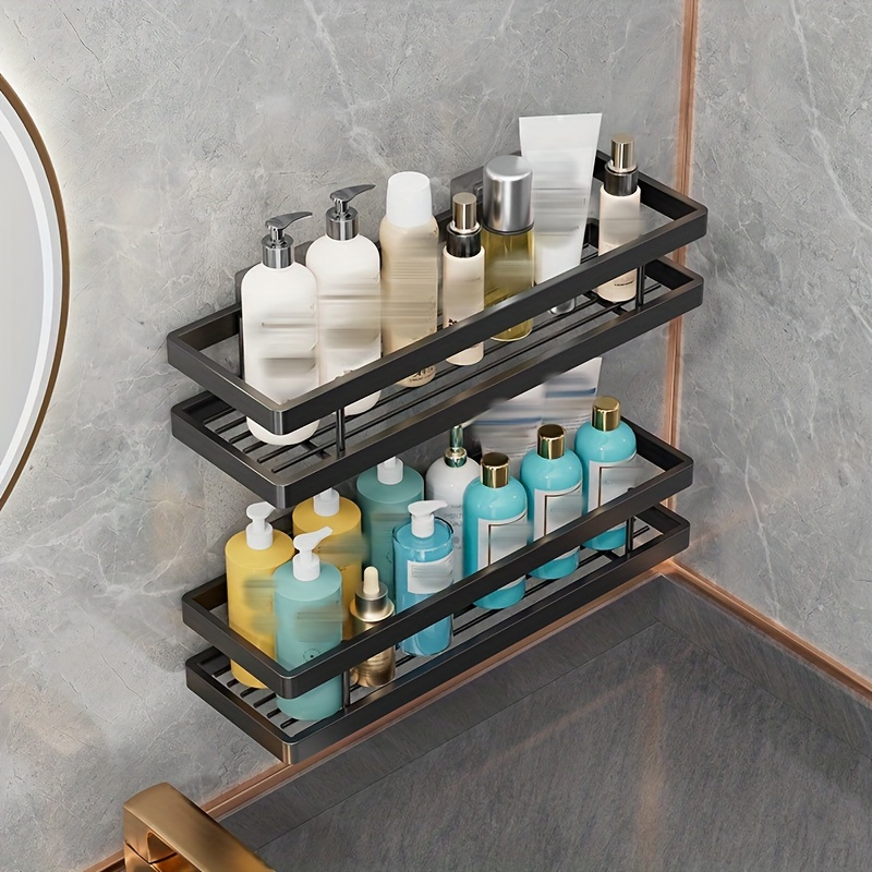 Bathroom Shelves Bathroom Storage Rack No Drilling - Temu