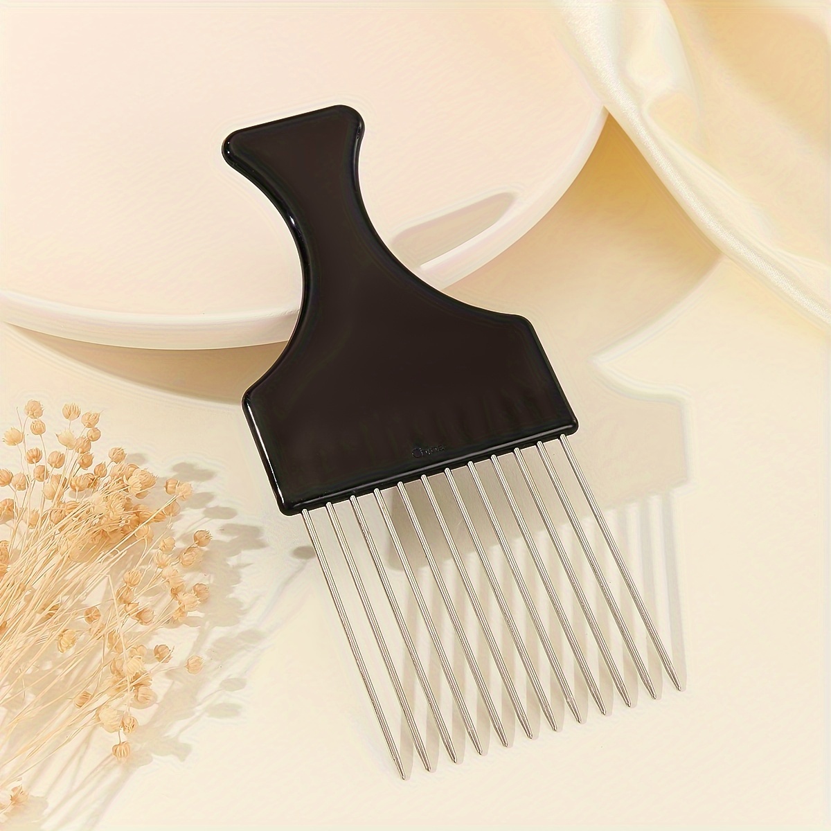 Peigne en plastique Afro Pick - Pour cheveux lisses et bouclés