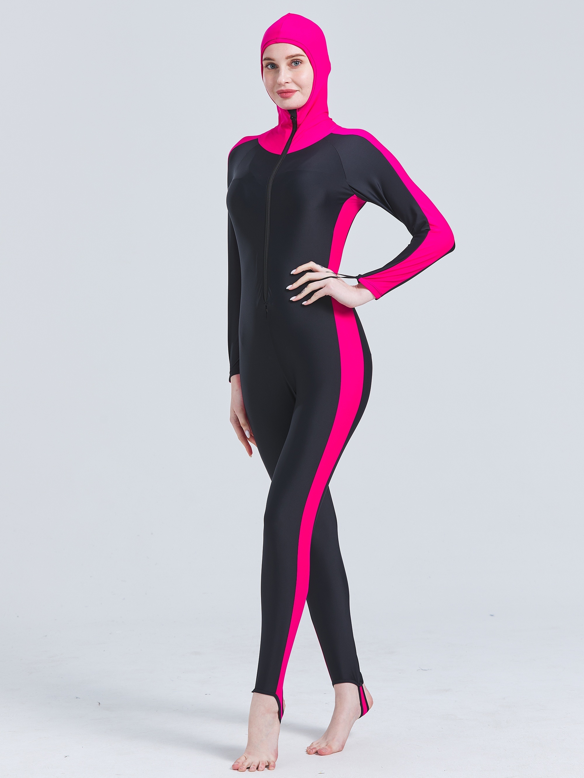 Modest Swimwear Long Sleeve Swimsuit Bathing Suit Beachwear Costume,  Flattering Swimsuits for Women, Full Coverage Swimsuits for Women, White  Body Suits Women （Blue） price in UAE,  UAE