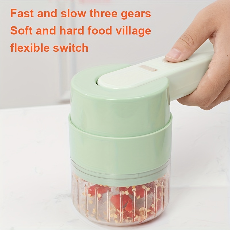 1 Vegetable Chopper Handheld Electric Vegetable Cutter Set - Temu