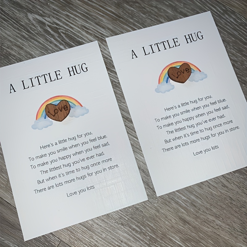 Pocket hug, A little pocket hug Poem, Personalized card, Poem card, Thinking of you, Flower gift