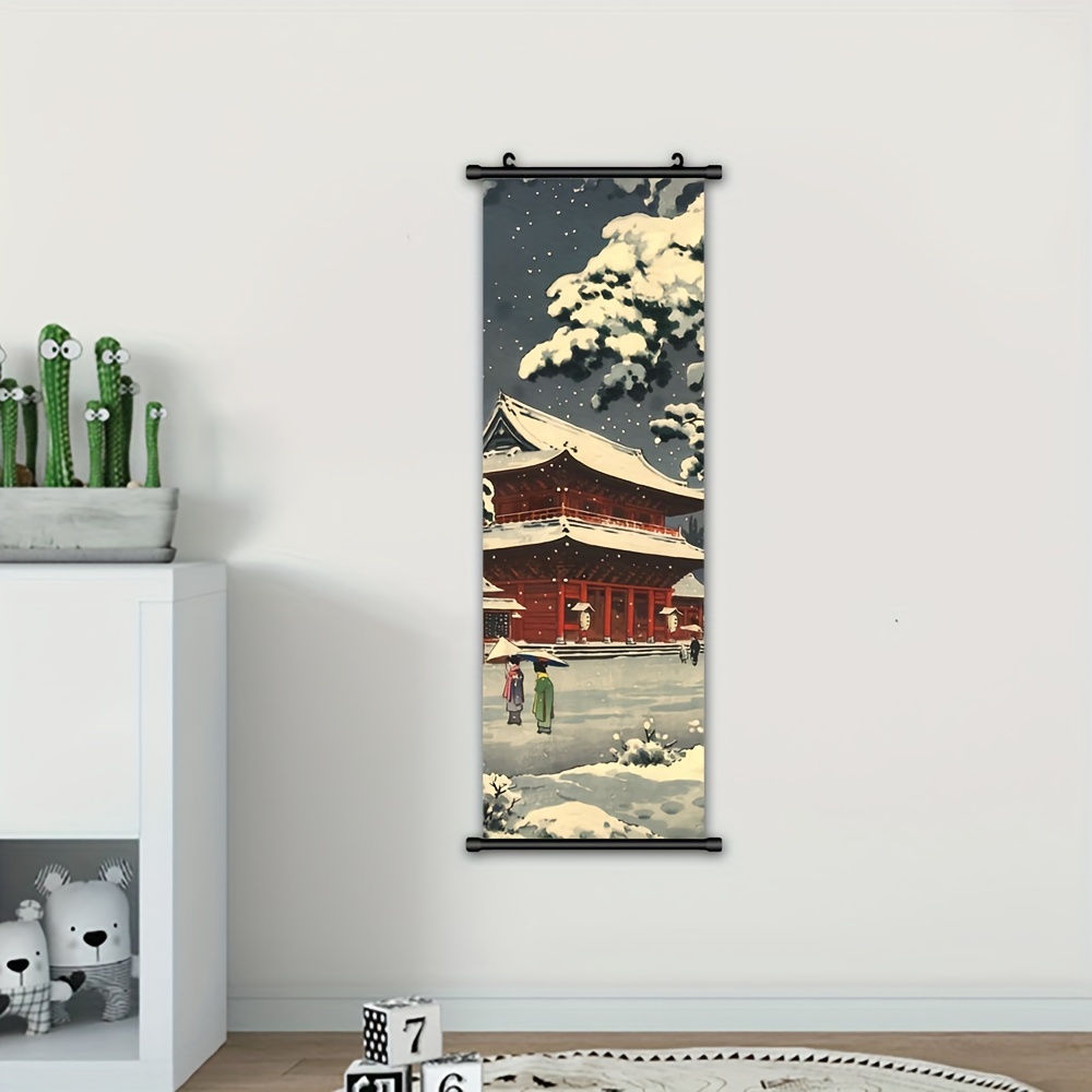 Japanese Architecture Illustration Wall Art Paintings Shops