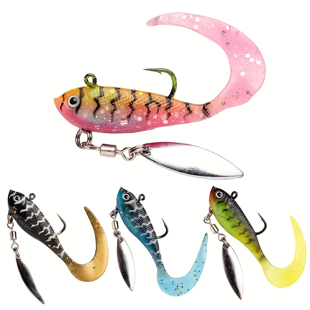 Sequins Fishing Lure Soft Spinning Swimbait Artificial Bass - Temu Canada