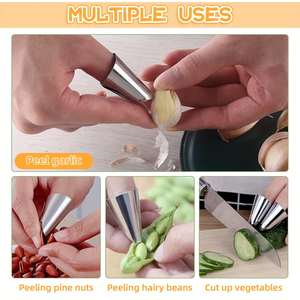 Stainless Steel Finger Protector Hand-Guard for Cutting Vegetables