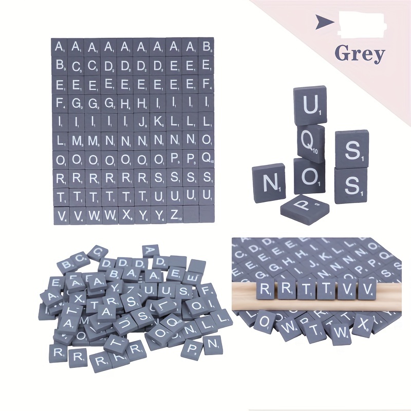 200PCS Scrabble Letters for Crafts - Wood Scrabble Tiles-Diy Wood Gift  Decoration - Making Alphabet Coasters and Scrabble Crossword Game