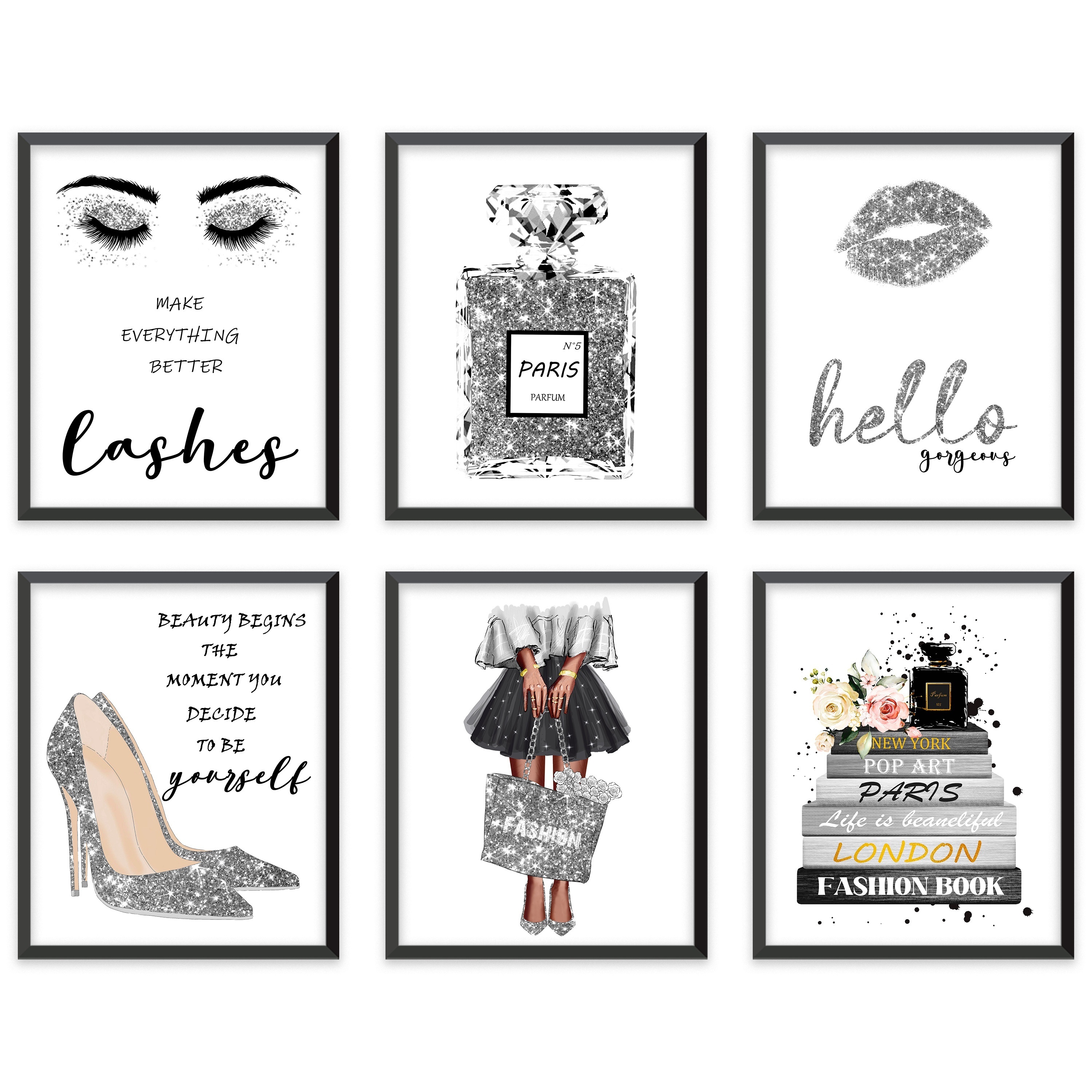 Buy Fashion Quote Decorative Book Set, Beauty Begins the Moment