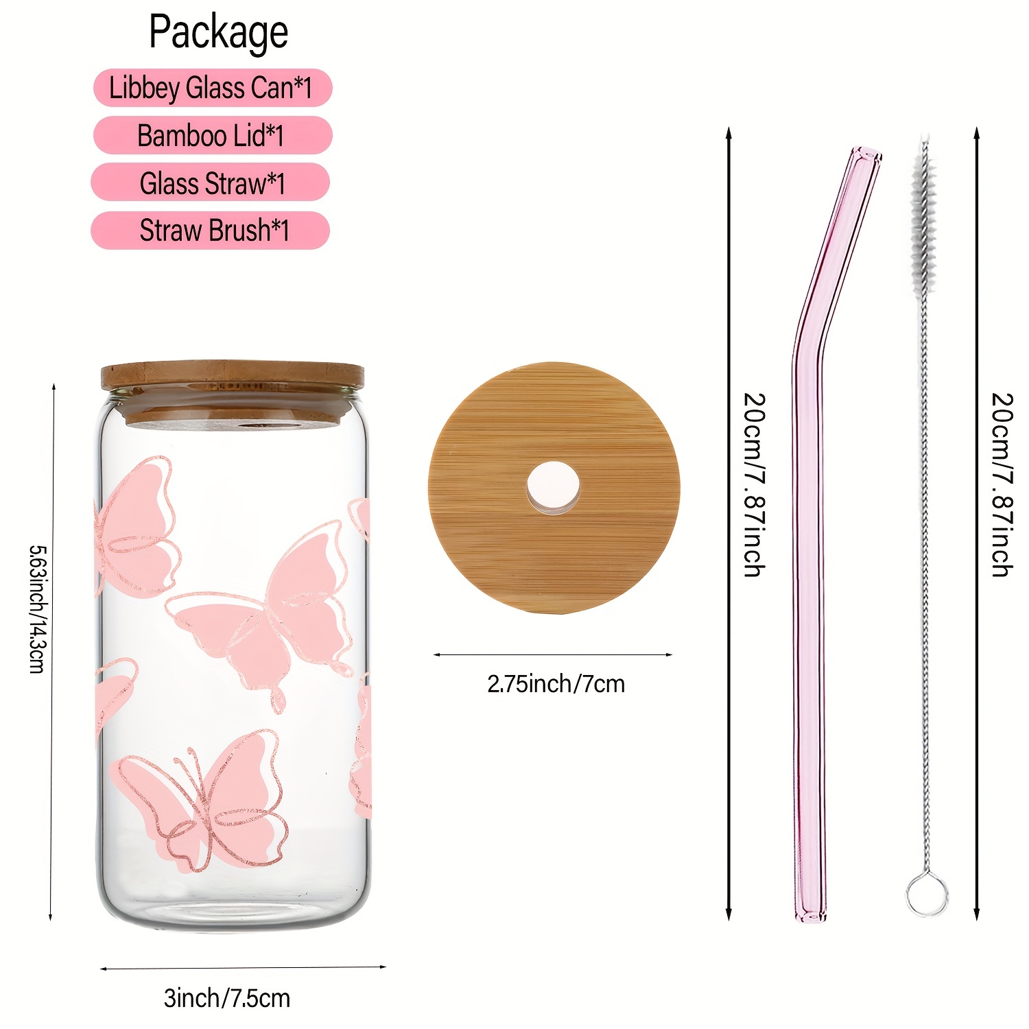 Friends Glass Can Cup with Bamboo Lid and Reusable Straw – Reverie Goods &  Gifts