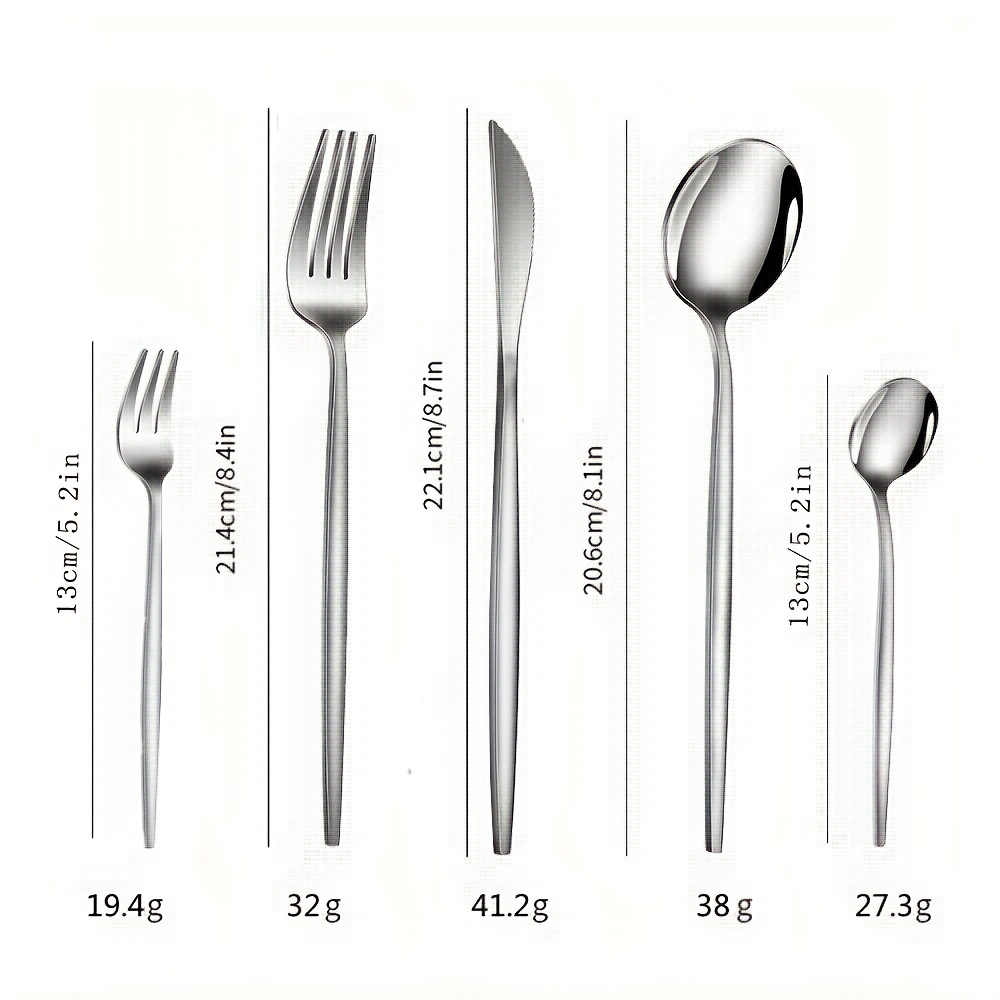 Silverware Set, Stainless Steel Flatware Set For 8, Cutlery Set