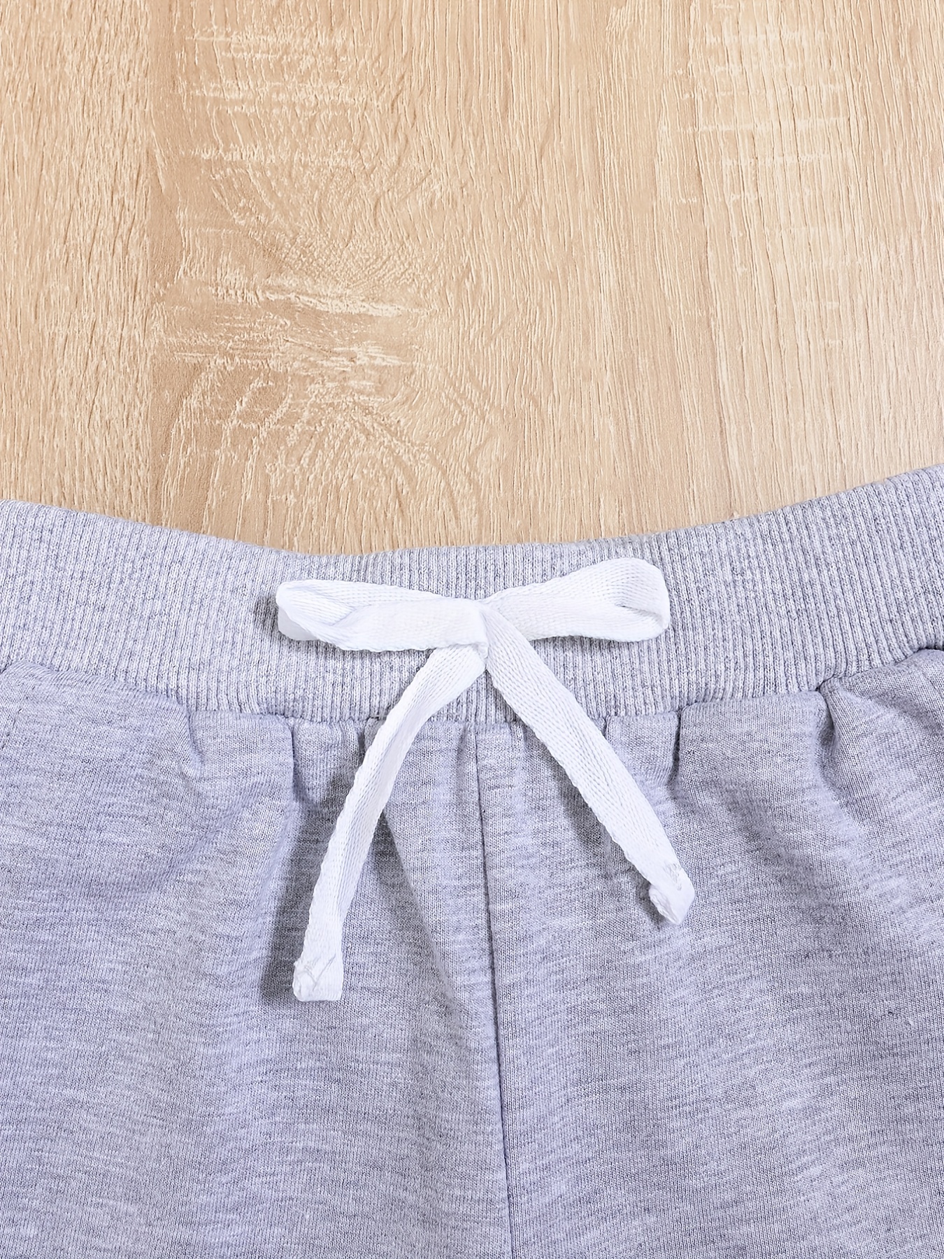 3pcs Boys Grey Drawstring Quick Dry Shorts