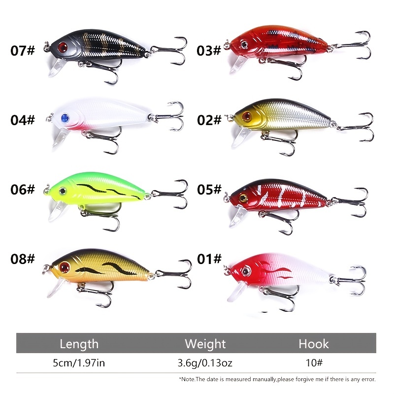  FOVONON Crankbaits Set Lure Fishing Hard Baits Swimbaits Boat  Ocean Topwater Lures Kit Fishing Tackle Minnow Vib Set for Trout Bass Perch  Fishing Lures with Box (F103) : Sports 