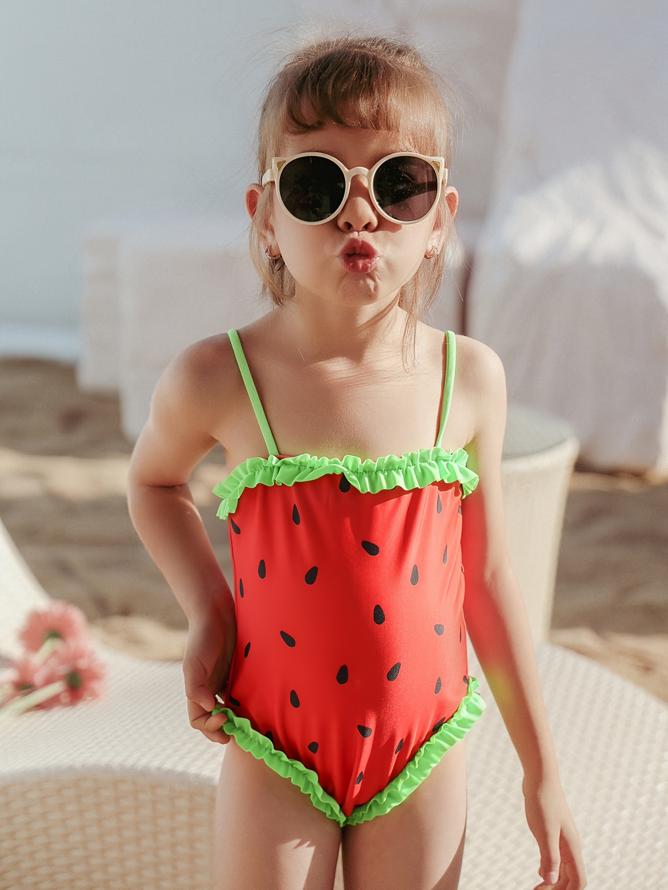 Trendy Girls Sun Protection Swimsuit Long Sleeve Bathing - Temu