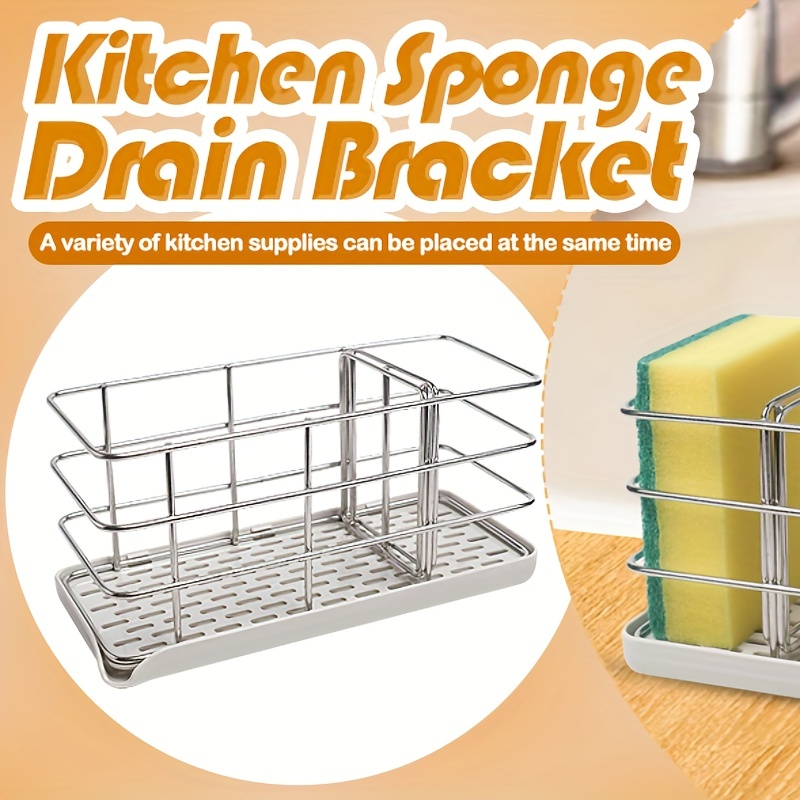 Sink Caddy Sponge Holder With Adjustable Panel Stainless - Temu