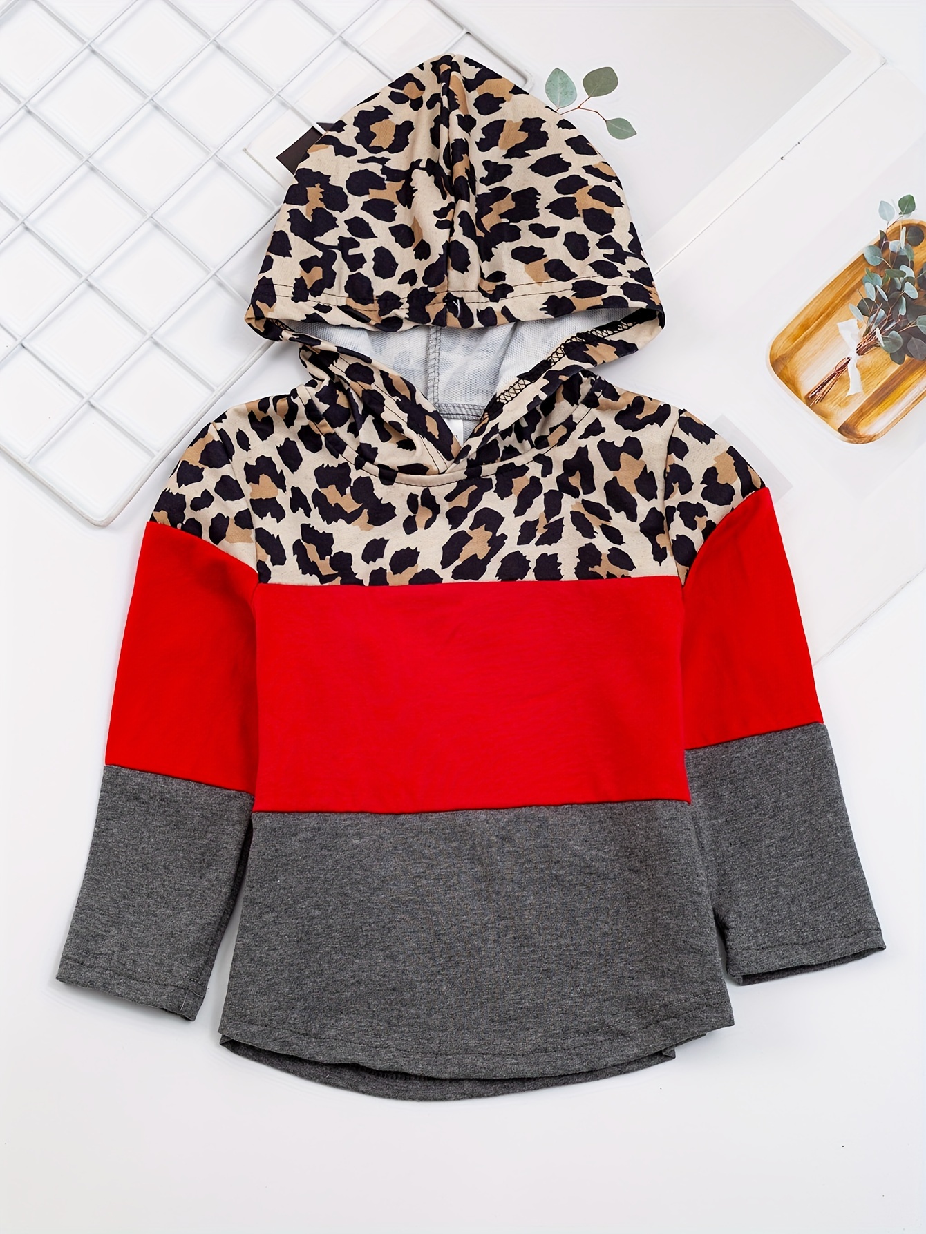 Patchwork hooded online sweatshirt