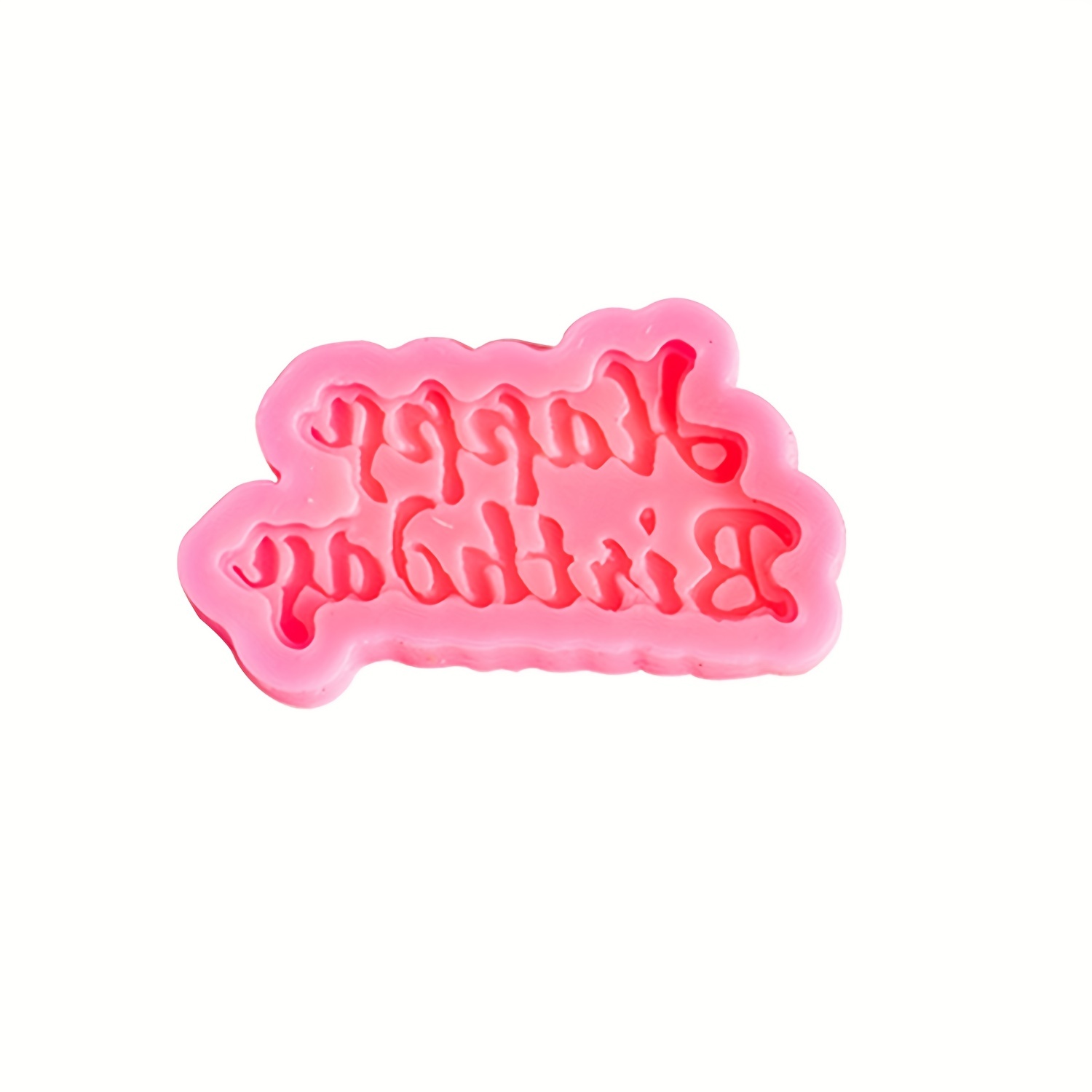 1pc Happy Birthday Letter Mold Silicone Molds Non-stick DIY Cake