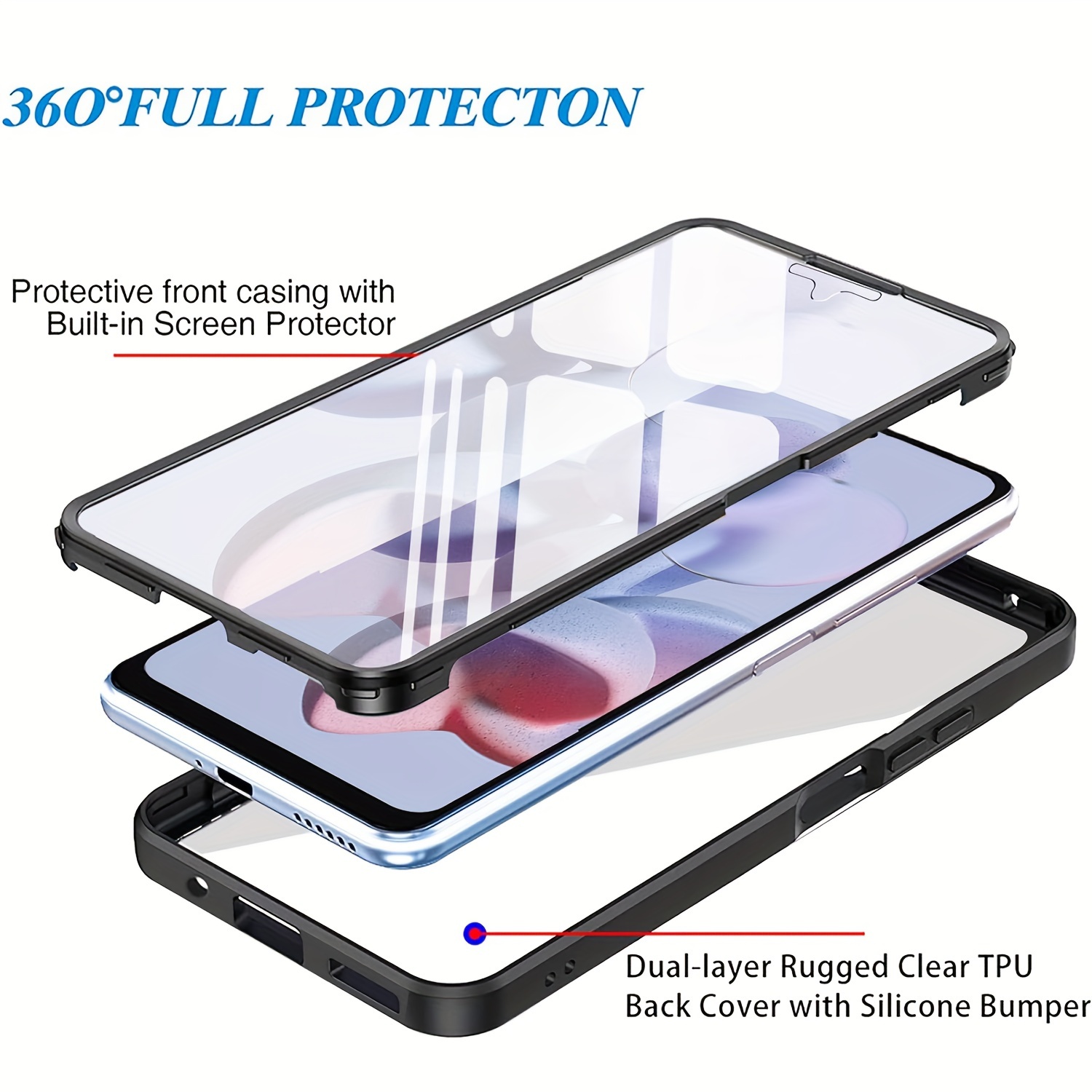 Case for Xiaomi 13T/13T Pro Phone Case,Shockproof Soft TPU Bumper and Hard  PC Back Case,Non-Yellowing, Anti-Scratch,Drop Protection, Slim Fit Cover