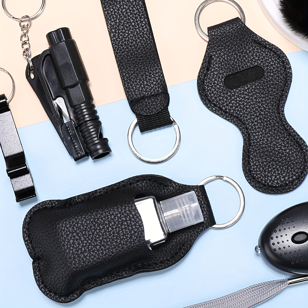 1 ensemble complet de femmes autodéfense porte-clés sécurité alarme  personnelle porte-clés portable