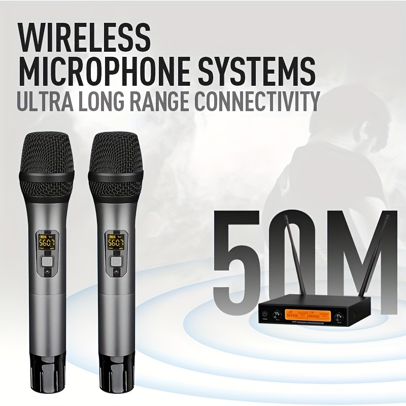 Micrófono inalámbrico, sistema de micrófono dinámico de metal