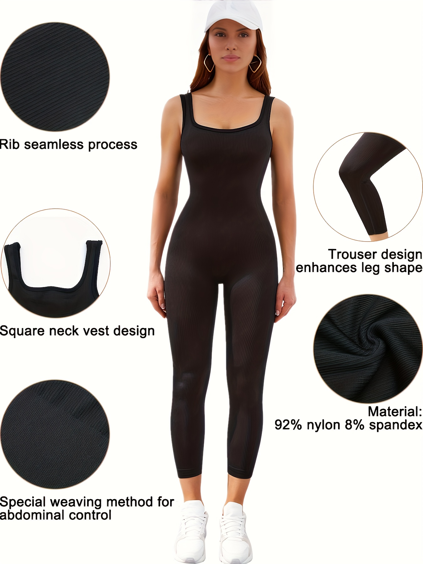 Shapewear Solid Slimming Ribbed Tummy Control Compression for