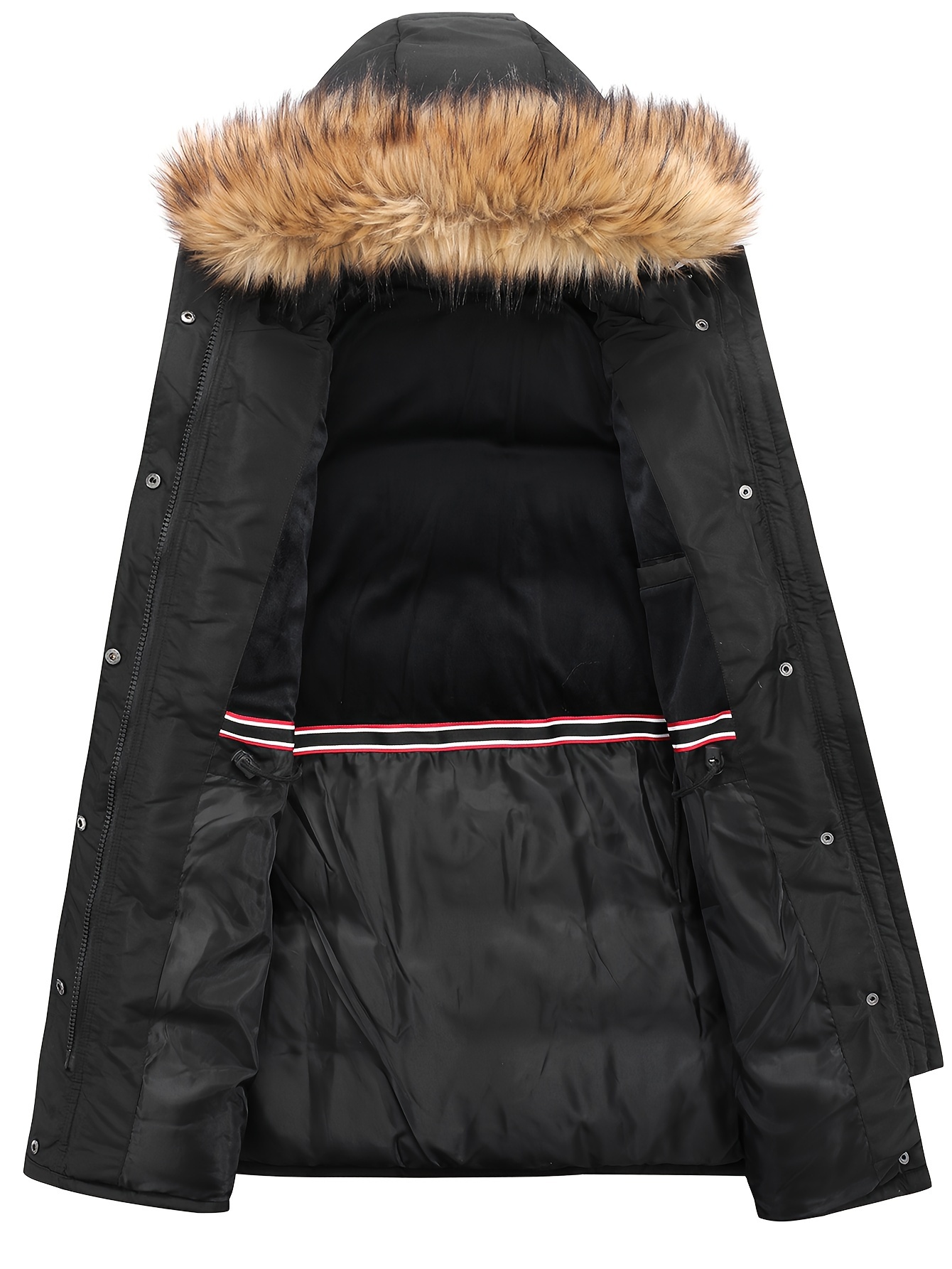 Giacca trapuntata con cappuccio in pelliccia per inverno zip giacca  invernale donna DSTREET S-XL
