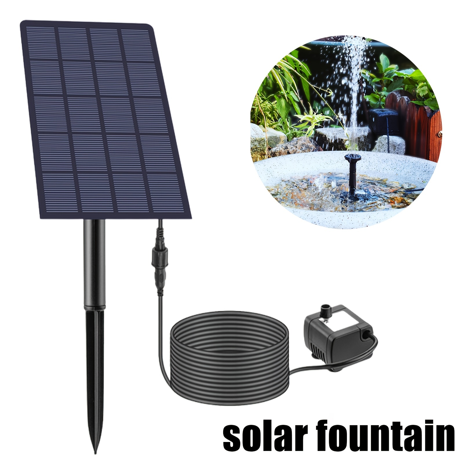 2.5W Solar Powered Water Pump Kit for Garden, Aquariums, and Backyard Pool