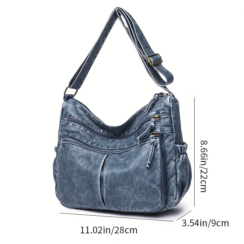Heart Decor Crossbody Bag, Vintage Multi Pockets Shoulder Bag, Women's Faux Leather  Purse - Temu
