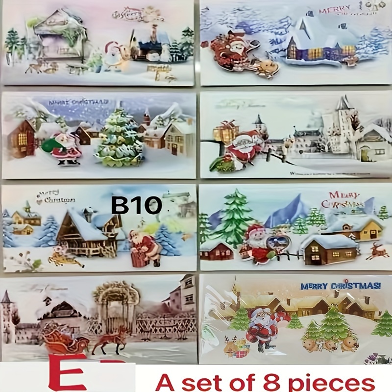 Carte de vœux avec enveloppe - lot de 4 cartes Bonne Année