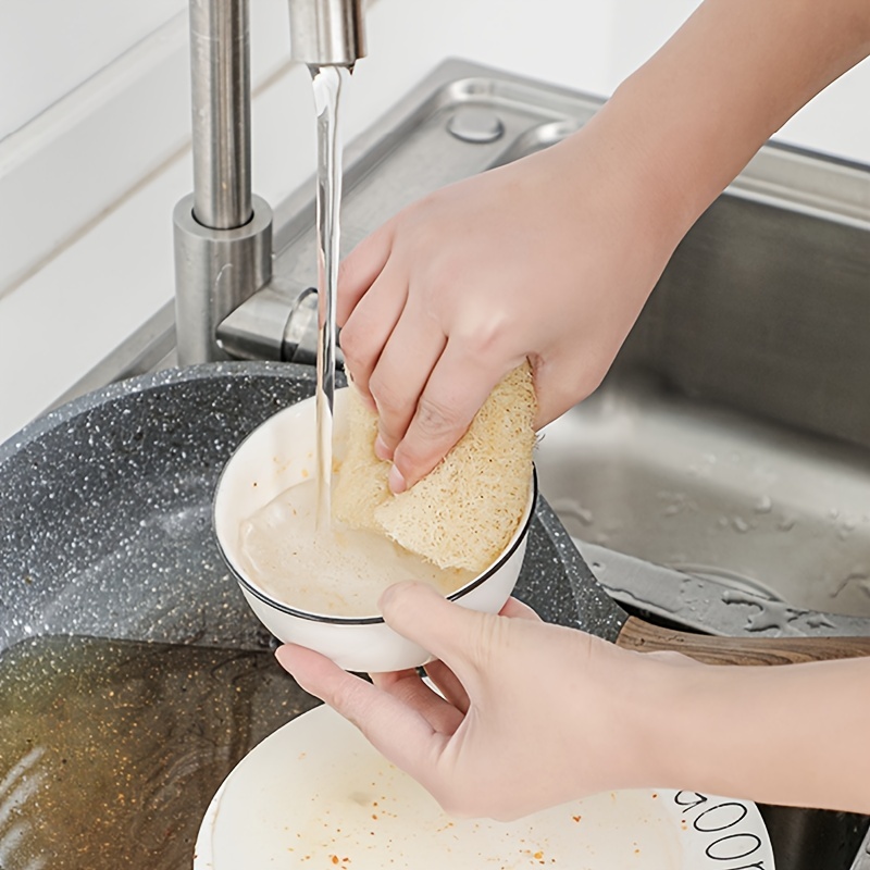 Natural Luffa Sponge Scrubber Dishwasher Cleaning Tableware - Temu