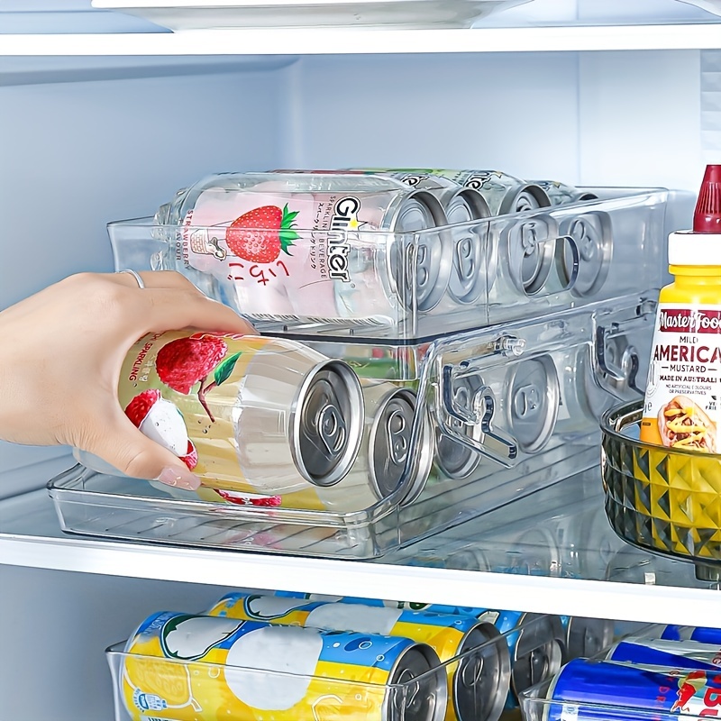 Dispensador de latas de soda para refrigerador, organización automática de  bebidas de 5 filas para refrigerador, organizador de bebidas para