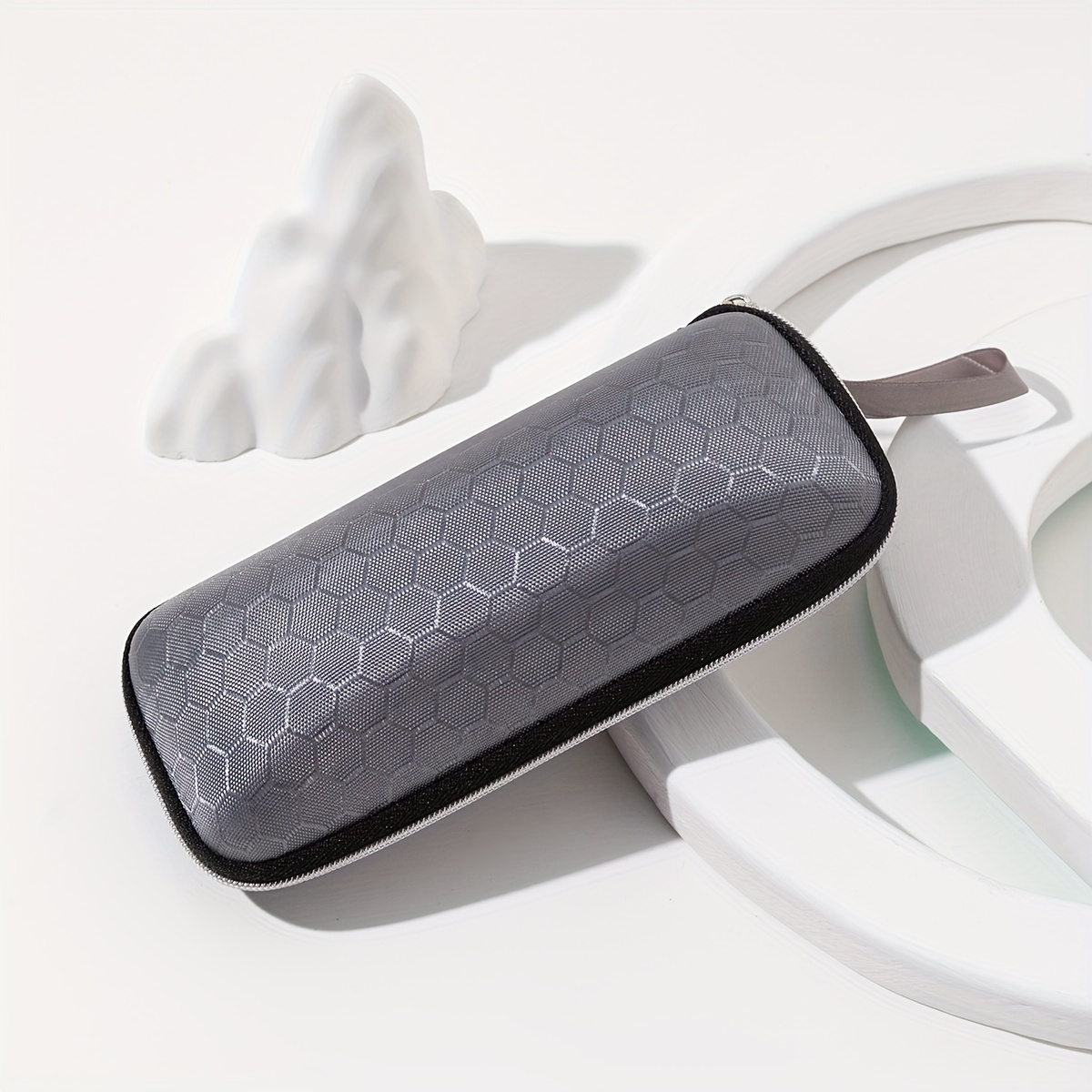 1pc Textured Simple And Eyeglass Case