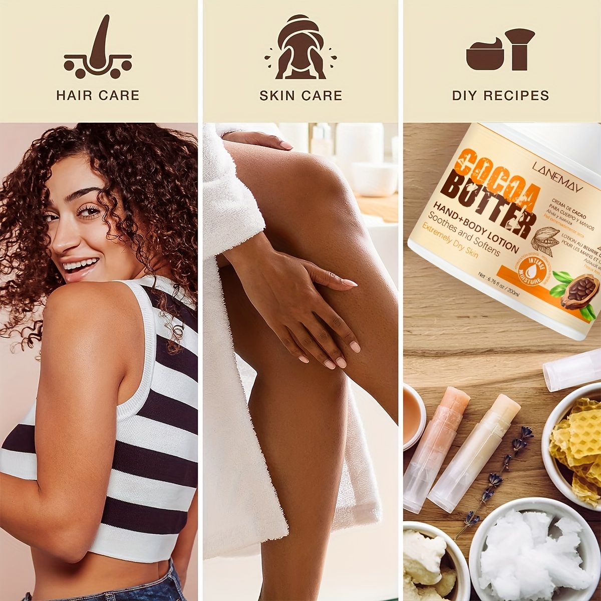 200ml Cocoa Butter Lotion for Dry Skin
