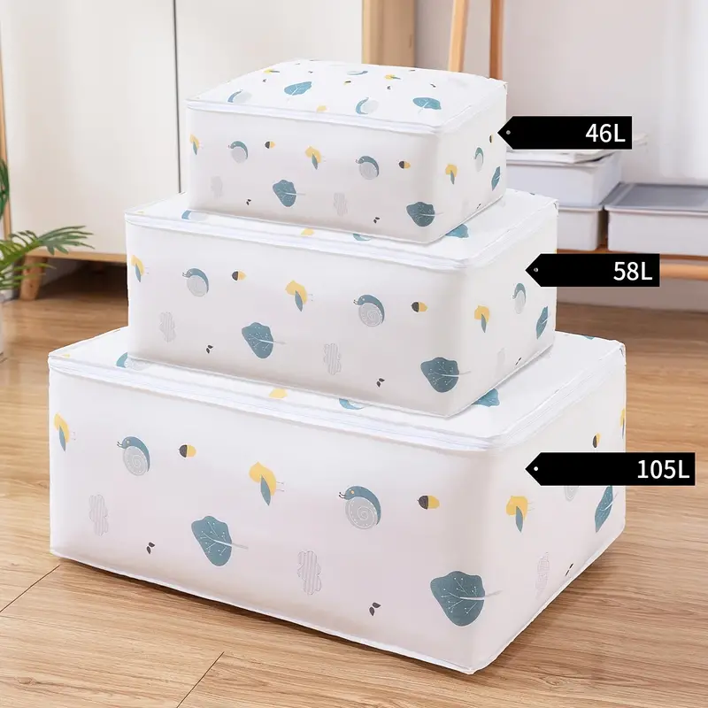 Extra Large Storage Bags, Clothes Storage Bins, Foldable Closet Organizer  Storage Containers Thick Fabric For Clothing, Blanket, Comforters, Bed  Sheets, Pillows And Toys - Temu