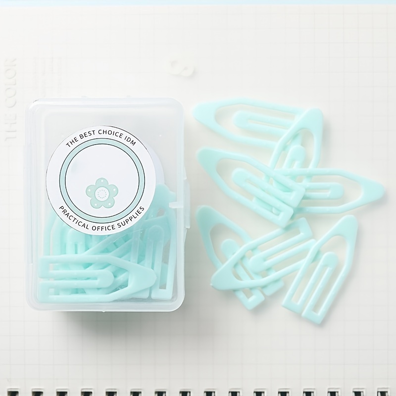 20pcs Macaroon Colored Paper Clip Bookmark Set