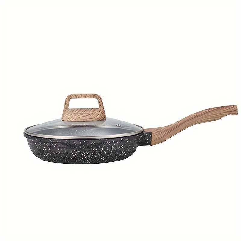 Wok grande hecho a mano chino, sartén de hierro fundido con tapa, sin  recubrimiento redondo wok inducción wok sartén, olla espesante, placa de