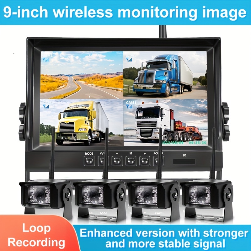 2x HD 1080P Digital Wireless Backup Camera + 7 Car Split DVR Monitor for  RV Bus
