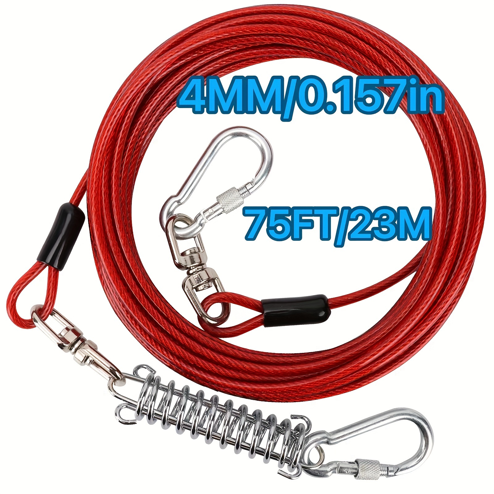 Dog Tie Out Cable Dog Runner For Yard Steel Wire Dog Leash - Temu