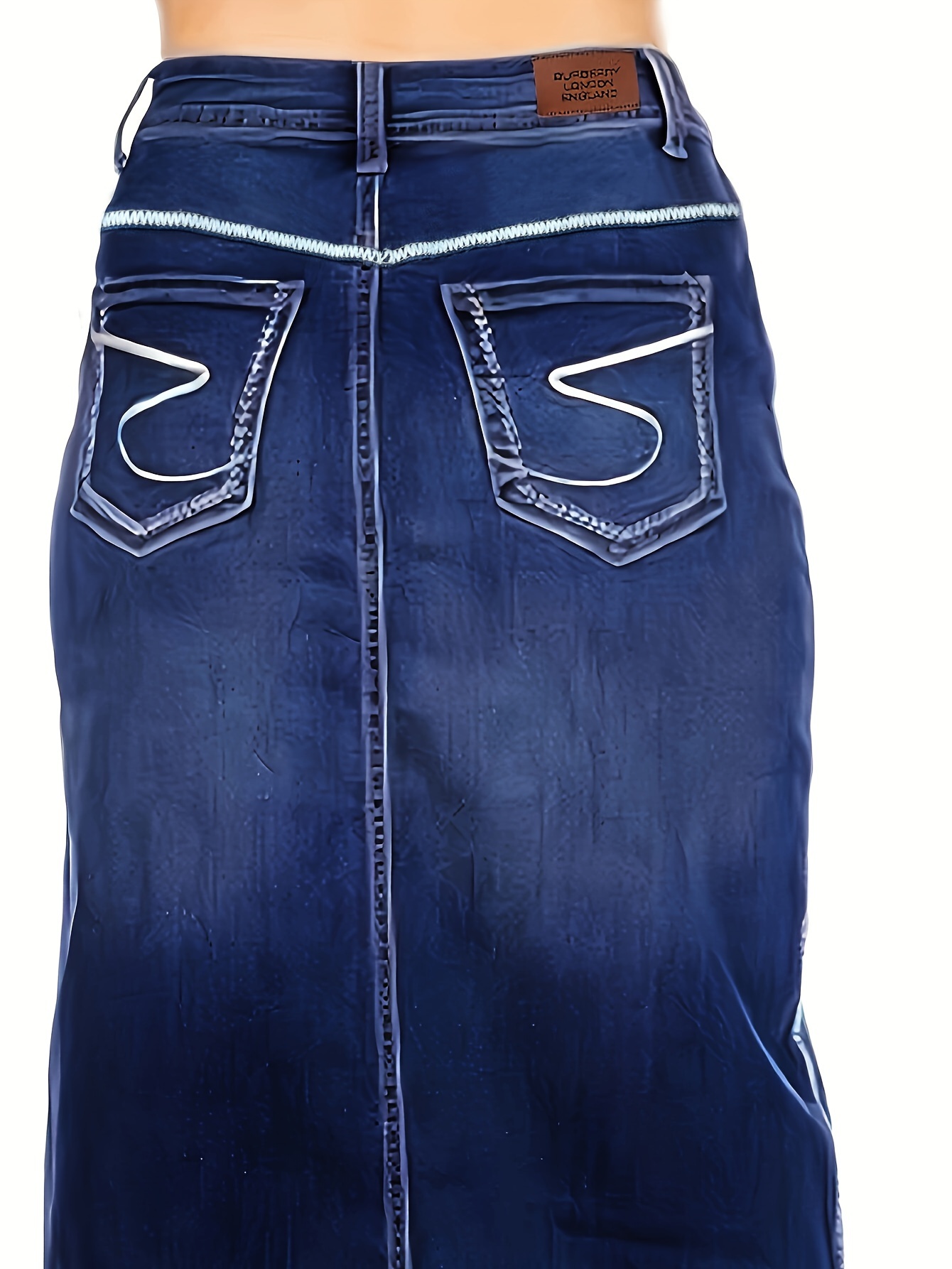 Maurices long best sale denim skirts