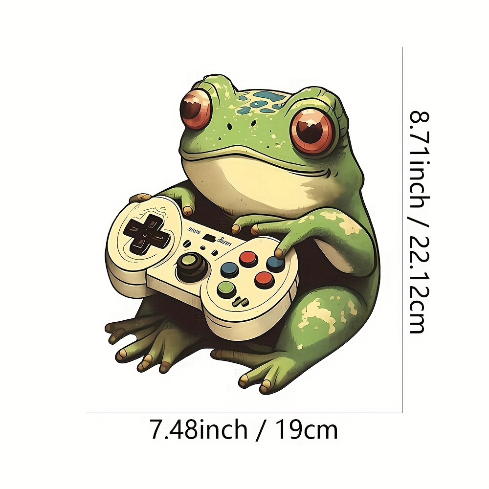 Cute Frog Iron On Patch for Jeans and Jackets - Applique Frog