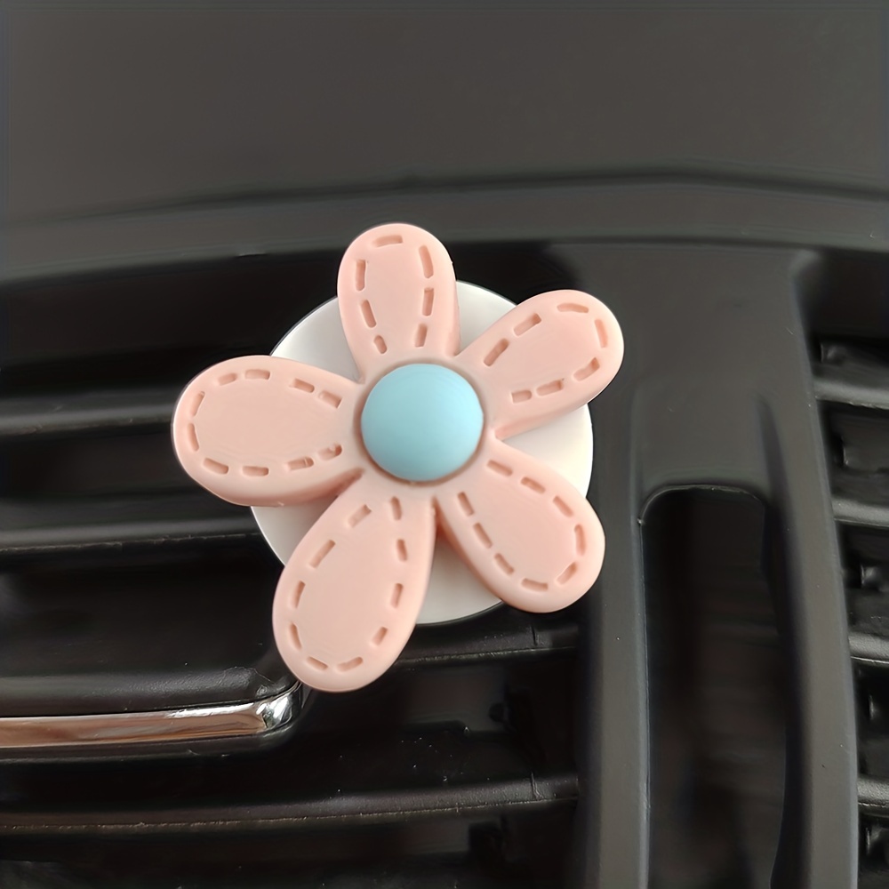 Décorations de voiture Clip de ventilation de désodorisant de voiture de  fleur, décor de voiture mignon accessoires de voiture rose intérieur