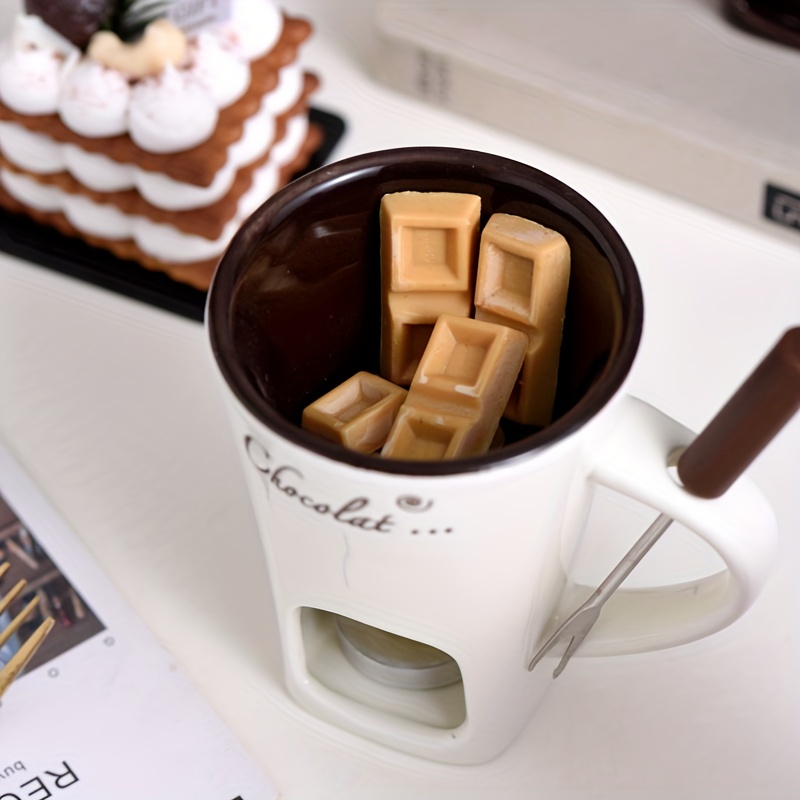 White Ceramic Ice Cream Cheese Chocolate Melting Cup - Temu