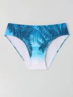 Men's Swim Briefs Leaf Print Hawaii Style Thong Swimsuit Shorts Pants Sexy Men's Underwear Summer Beach