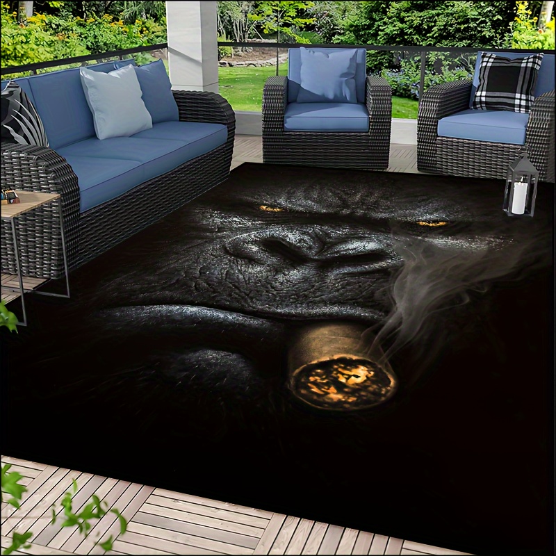 1pc of chimpanzee themed non slip rug   machine washable and waterproof suitable for living rooms bedrooms nurseries outdoor patios and garden areas   home and room decoration details 4