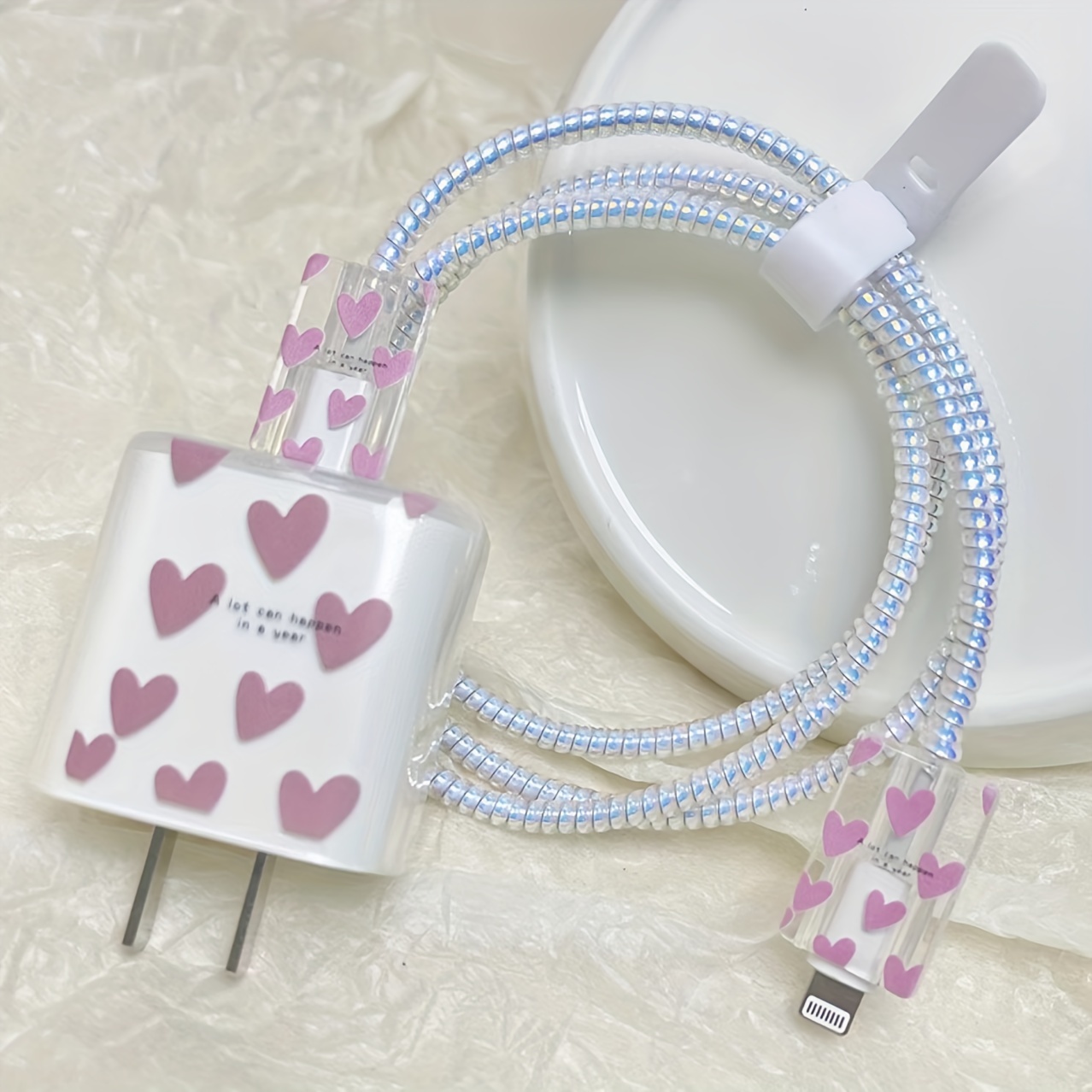 Lindo Protector Cable Usb Nuevo Forma Cachorro Corazón Amor - Temu