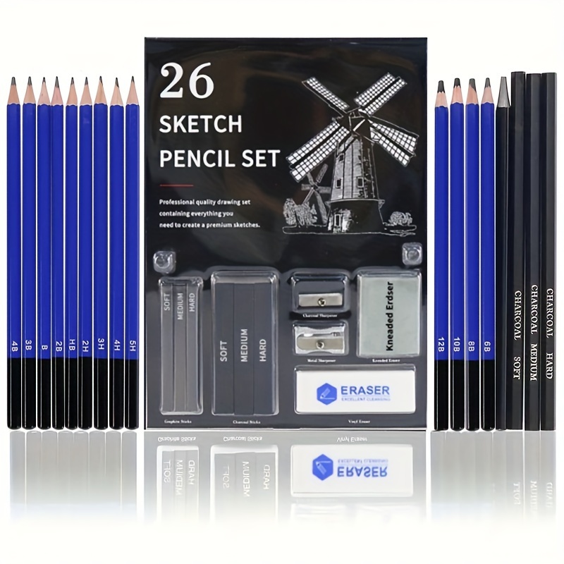 Corot 80pcs Drawing Kit Pencils Painting Set, with 3-Color Sketch Book and Color Book Sketching Kit,Pro Arter Paint Gloves and High Grade Penils Set